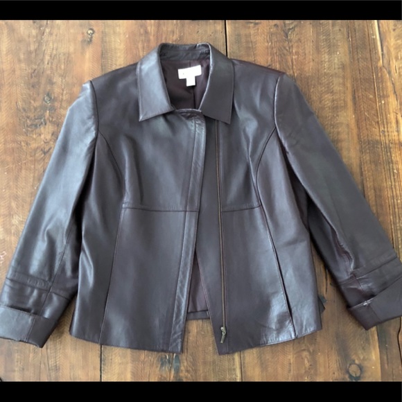 Talbots Leather Jacket - Picture 8 of 12